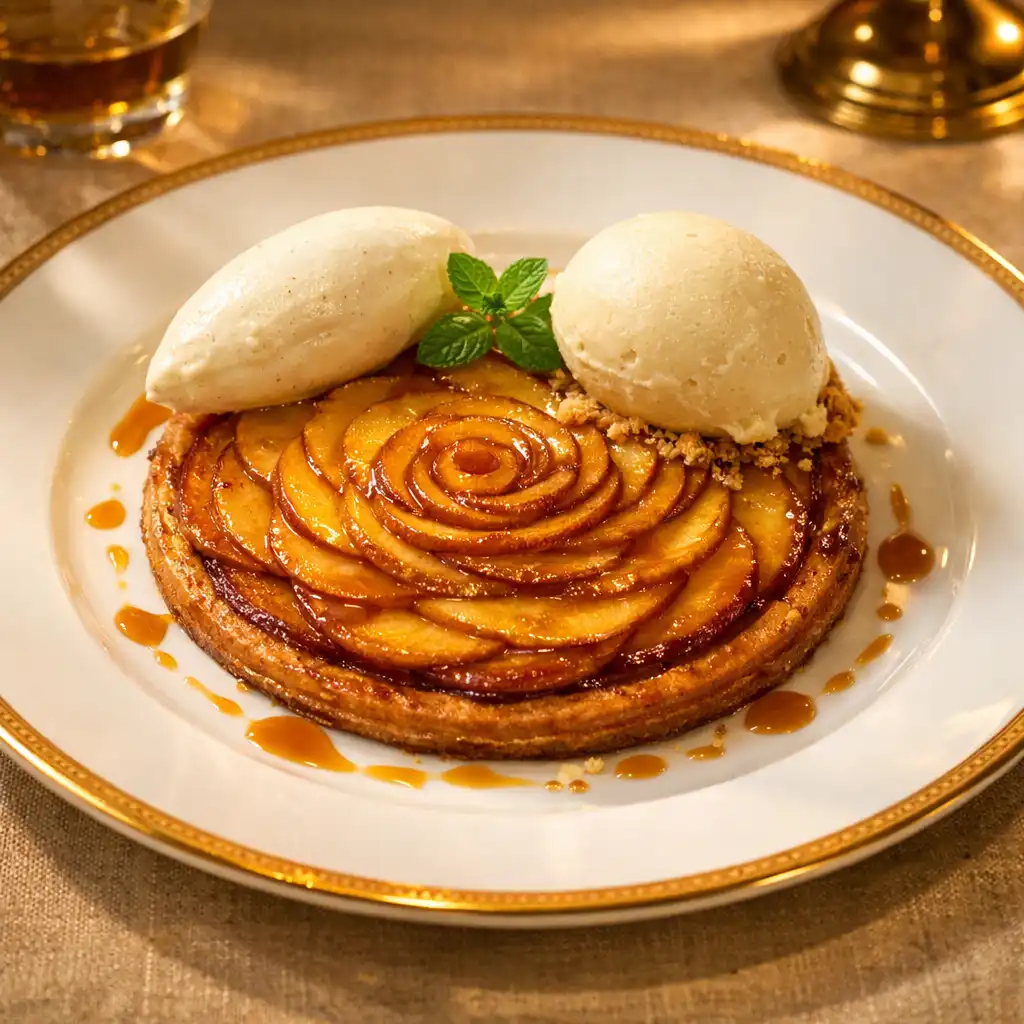 Tarte fine aux pommes caramélisées