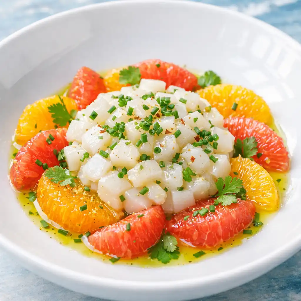 Tartare de Saint-Jacques aux agrumes