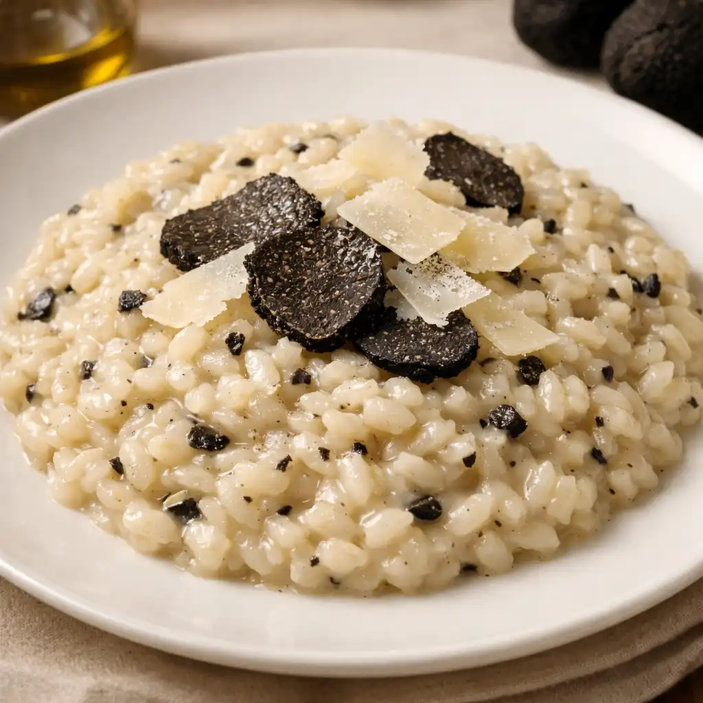 Risotto crémeux aux truffes noires